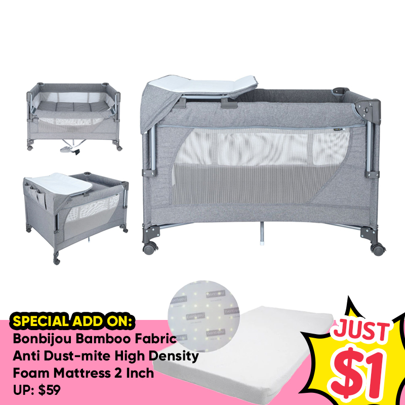 Bonbijou S5 3 in 1 Quickfold Playpen + Add On Option